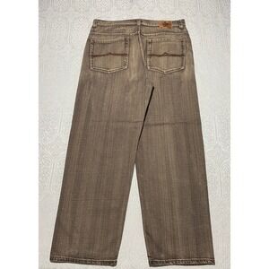 PJ Mark Straight Wide Leg Jeans Brown Men's Size 40x34 Cotton Workwear
